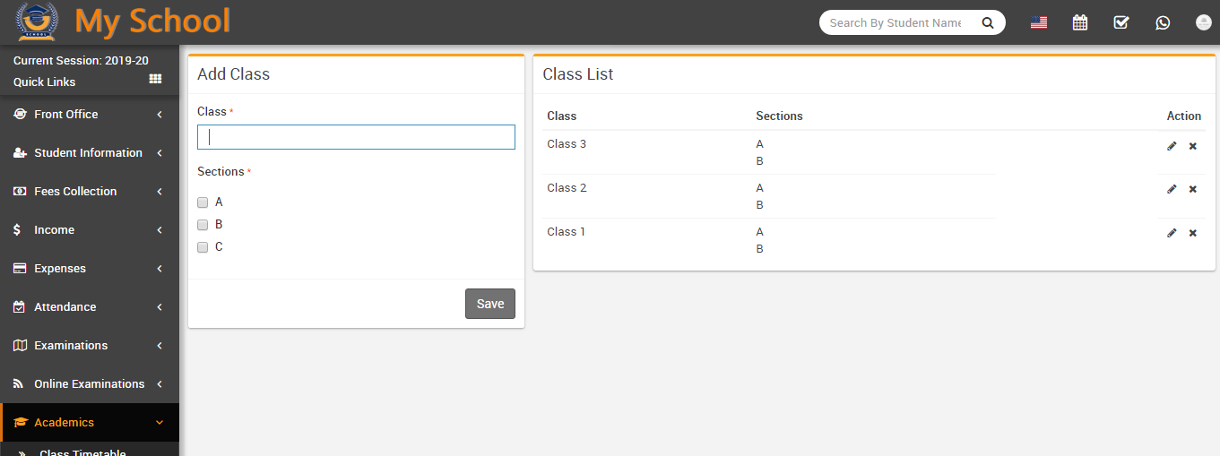 academic class add