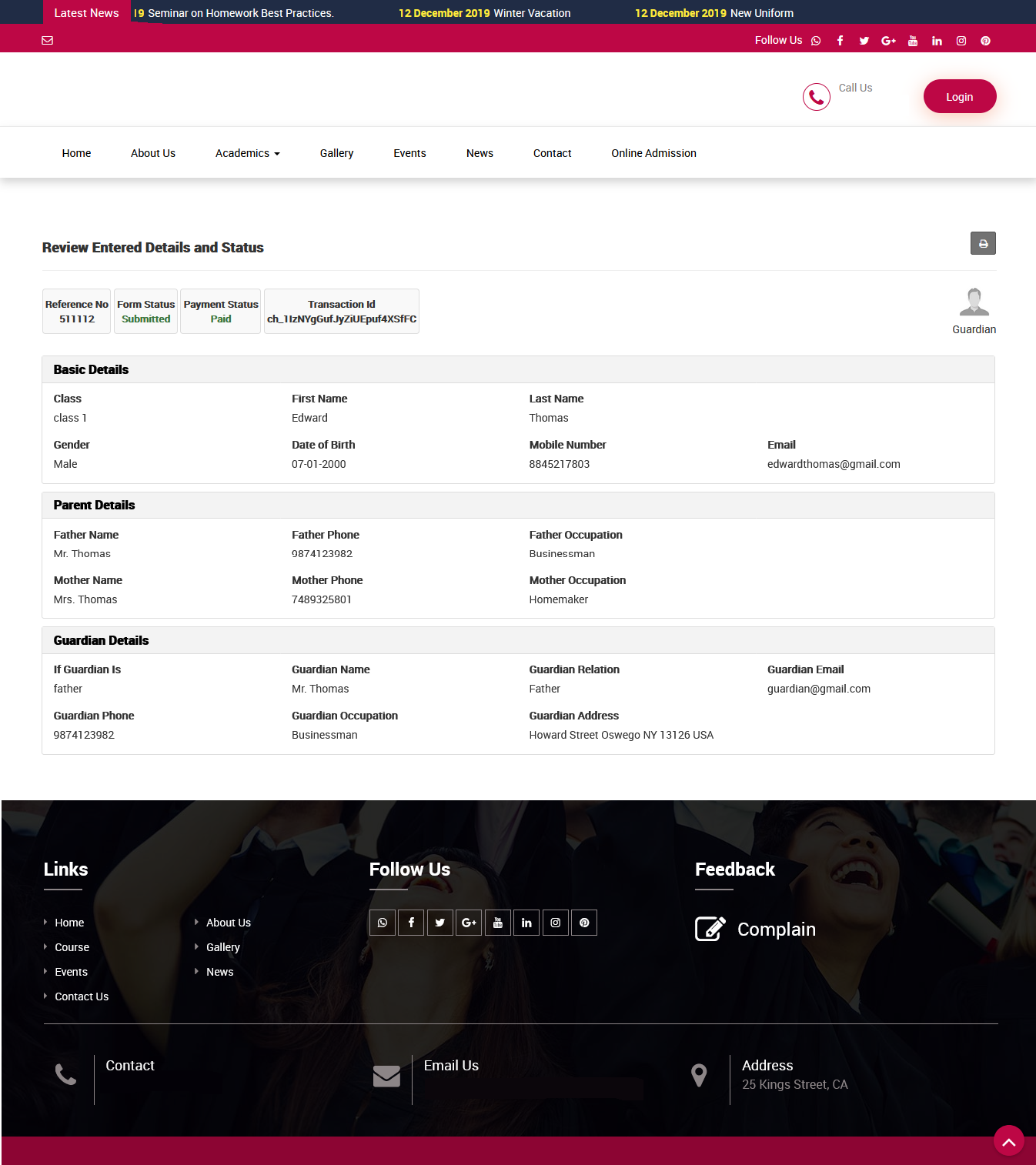 check payment status