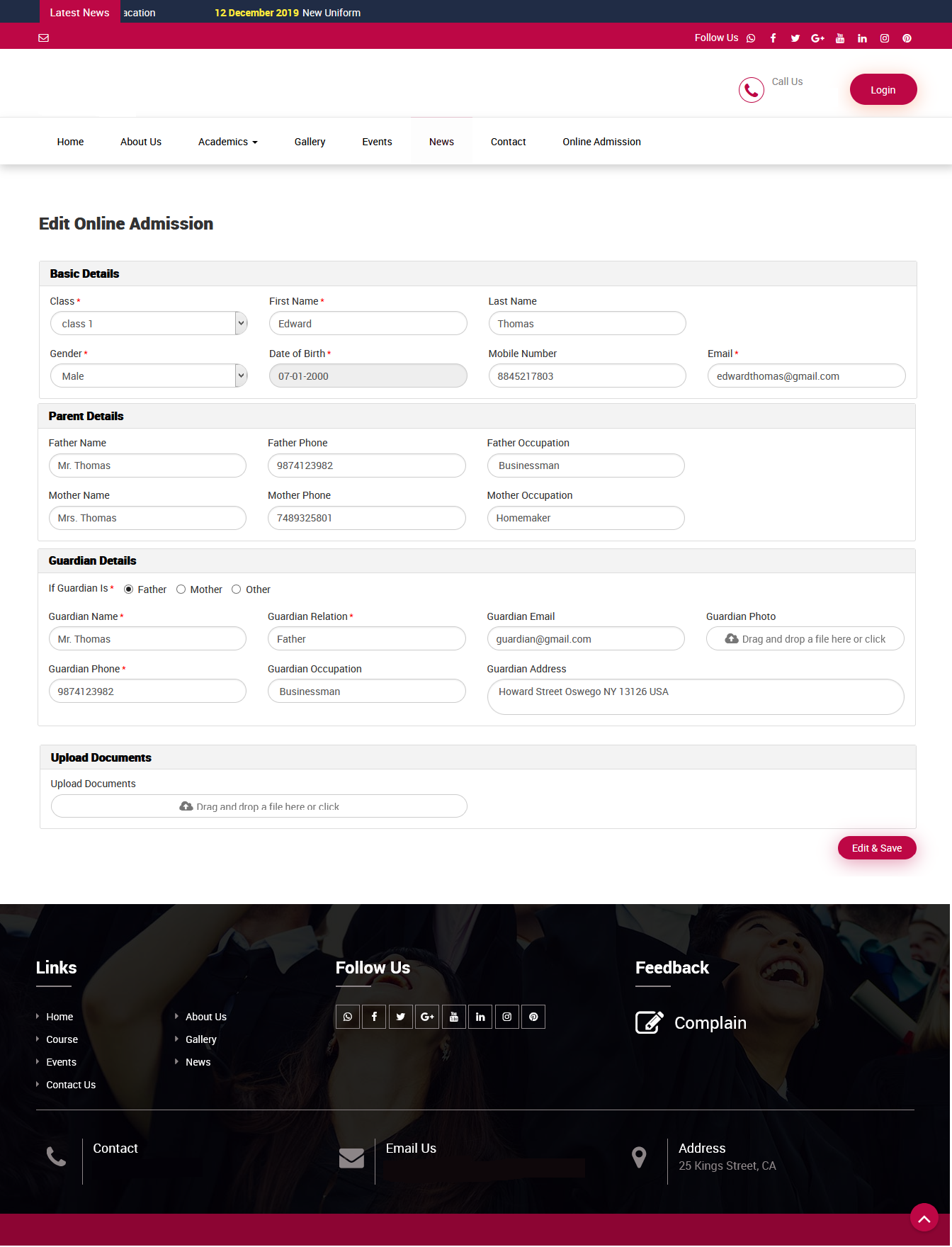 edit online admission image